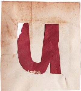 Scrap Material Cutout Letter U